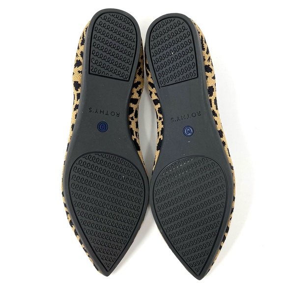 Rothy’s “The Point” Leopard Animal Print Slip On Pointed Toe Flats Size 7.5 - Picture 7 of 9